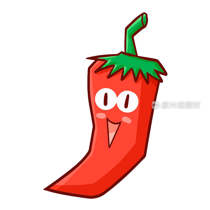 red pepper smiling